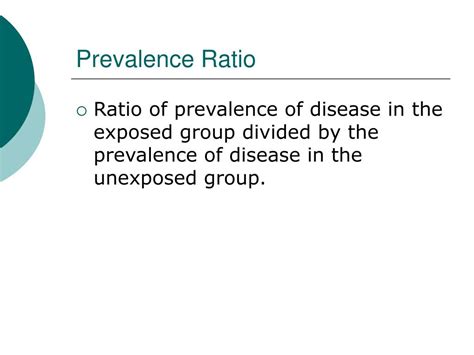 what is a prevalence ratio.